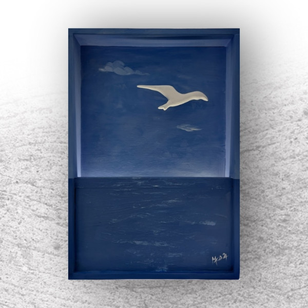 Γλάρος Φωτιστικό Ζωγραφισμένο 