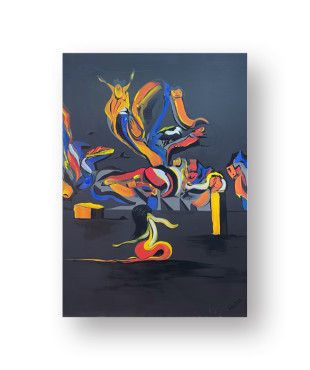 Blow up L Abstract Art