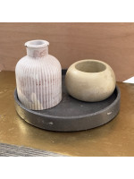 Round Plate Stripe Black Jar Candle holder offer