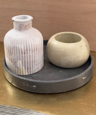 Round Plate Stripe Black Jar Candle holder offer