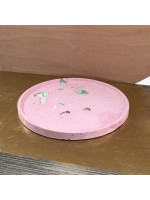 Thin Pink Plate Stripe Jar Candle holder Offer