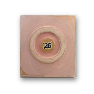 Χειροποίητο Ξύλινο Pink Art Evil Eye