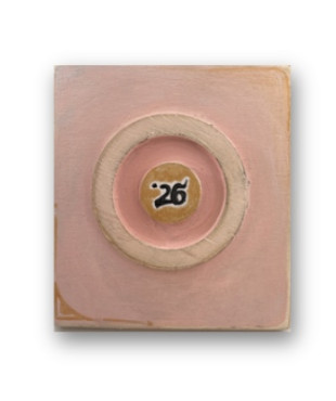 Χειροποίητο Ξύλινο Pink Art Evil Eye