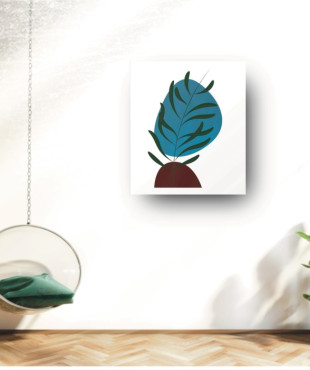 Large Abstract Leaf Art 