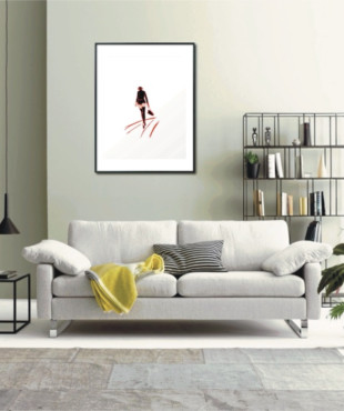 Lady Walking Street Print