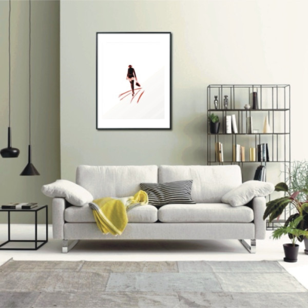 Lady Walking Street Print