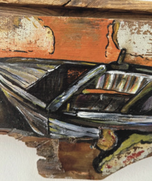 Βάρκα Ζωγραφισμένη σε ξύλο