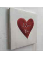 I Love You Printed on Canvas 