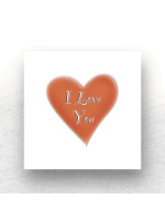 I Love You Printed on Canvas 