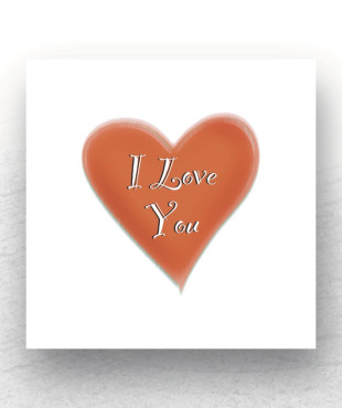 I Love You Printed on Canvas 