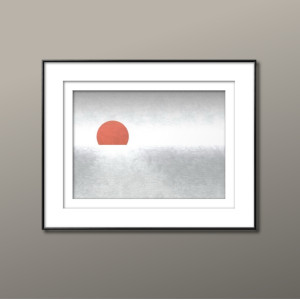 Silver Sunset Art Poster