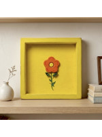 Χειροποίητο Ξύλινο Διακοσμητικό Κάδρο Τρισδιάστατο Λουλούδι