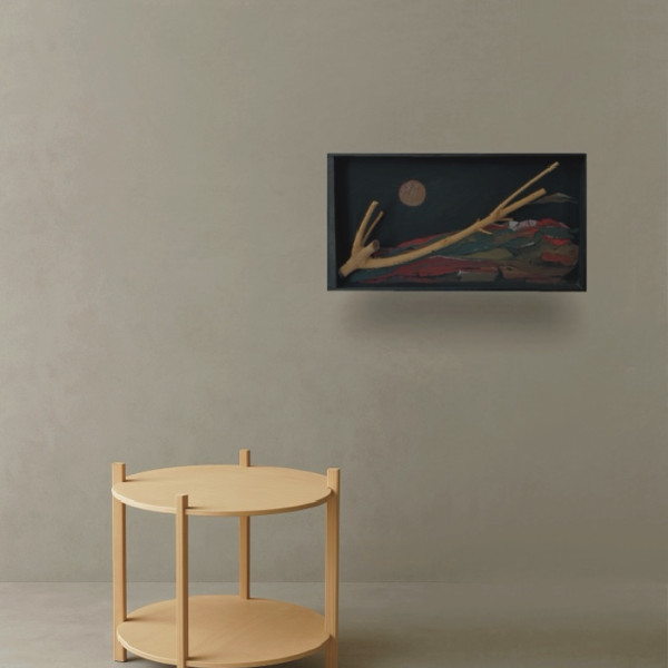 Earthbound Moon Acrylic on plywood / Γήινο Φεγγάρι