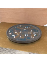 Round Thin Plate Stripe Black Jar Candle holder offer