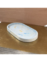 Oval Plate Stripe Painted Jar Soy Wax Offer