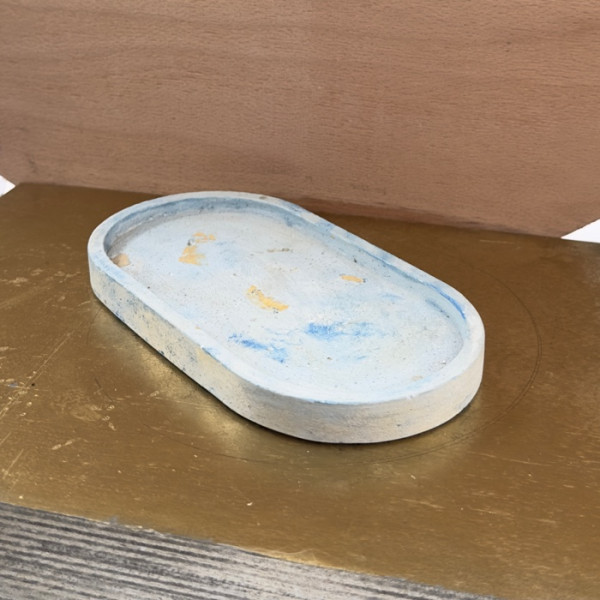 Oval Plate Stripe Painted Jar Soy Wax Offer