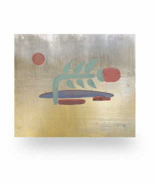 Flower and Sun Painting  on Plywood 