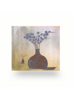 Flower Pot Painting  on Plywood 