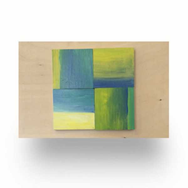 Συνάντηση Φωτός και Χρώματος ζωγραφική σε ξυλο 