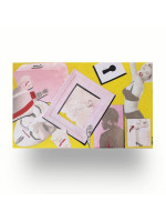 Collage mixing Pop culture on Plywood 