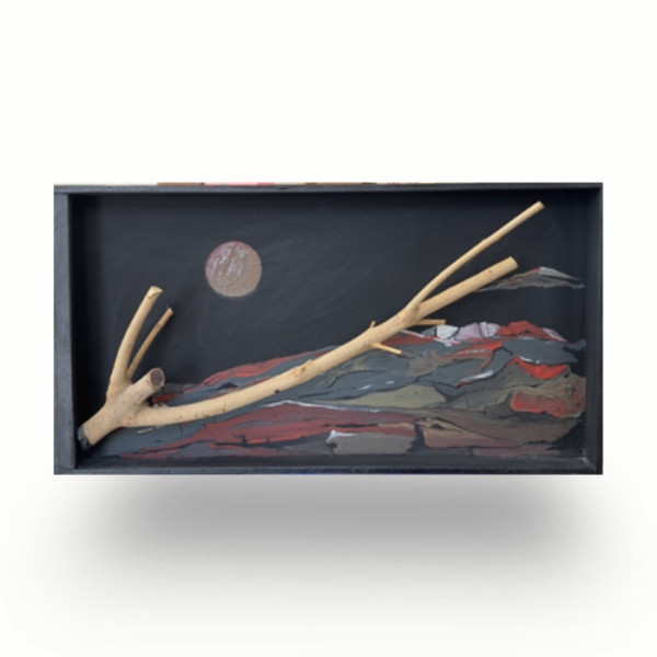 Earthbound Moon Acrylic on plywood / Γήινο Φεγγάρι