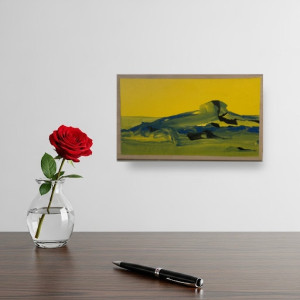 Yellow Landscape  Painting  Canvas and Plywood 