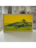 Yellow Landscape  Painting  Canvas and Plywood 