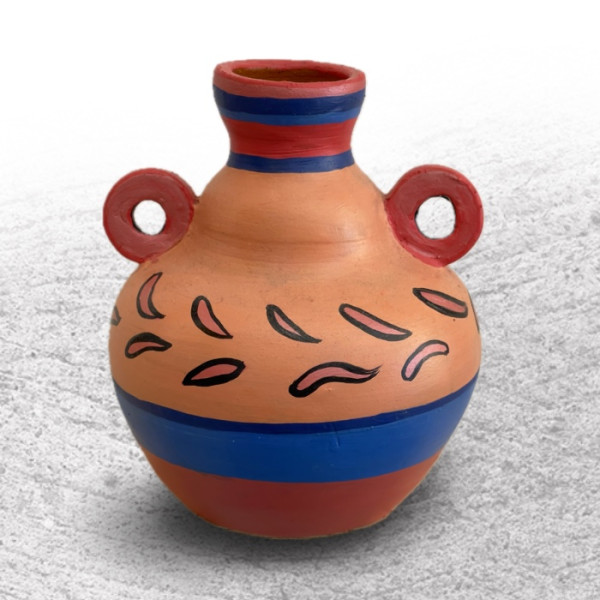 Jar Clay Hand Painted