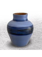 Jar Clay Light Blue Hand Painted