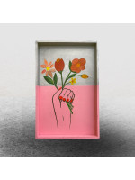 Hanging Flowers Painting  on Plywood 