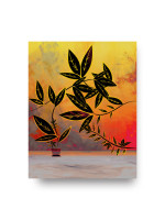 Plants Black Nature Digital Art Poster 