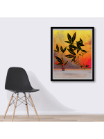 Plants Black Nature Digital Art Poster 