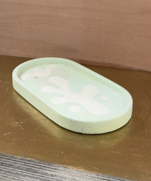 Green Oval Plate Base Jar Soy Wax Offer 