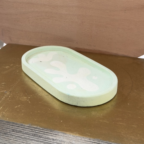 Green Oval Plate Base Jar Soy Wax Offer 