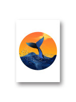 Whale Digital Art Poster 